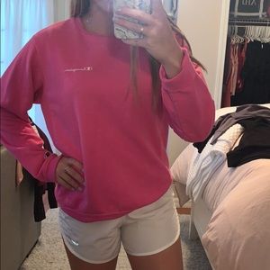 WORN ONCE// pink champion crewneck